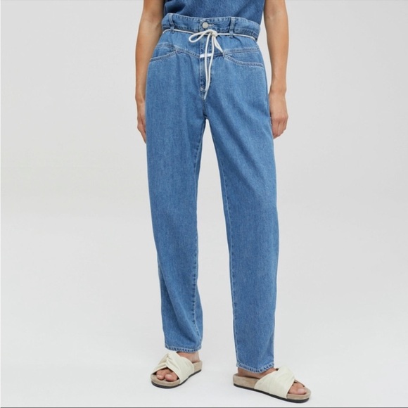 NWOT Closed Italian High Rise Jeans Rope Belt Organic Cotton Italy Size 29 - Picture 1 of 11